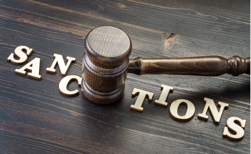 sanction foto stock