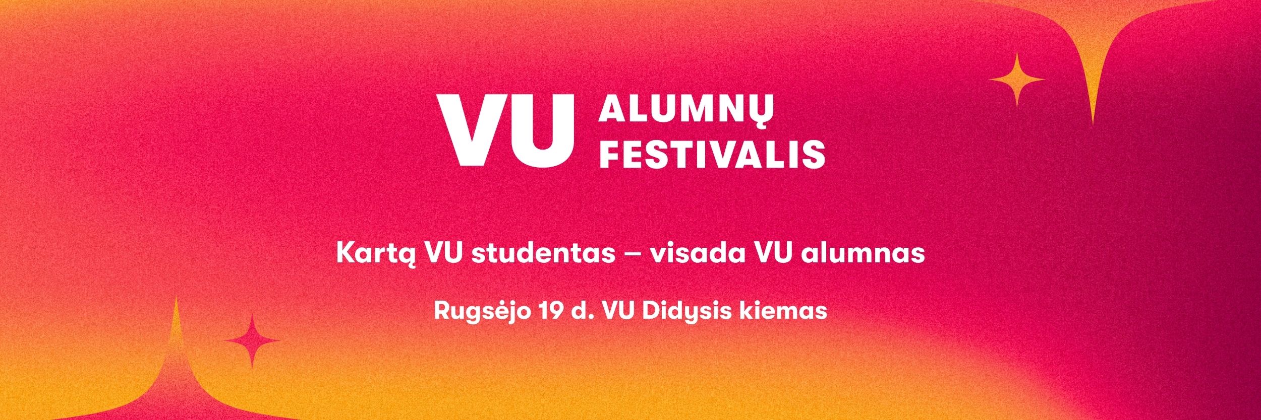 VU 2026 Alumnų festivalis Naujienlaiškis 2500x834